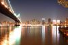 Manhattan bridge romantic city lights at night