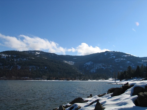 lake in the winter