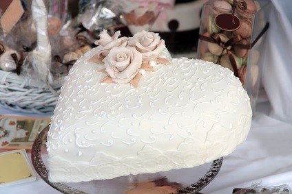 heart-shaped cake