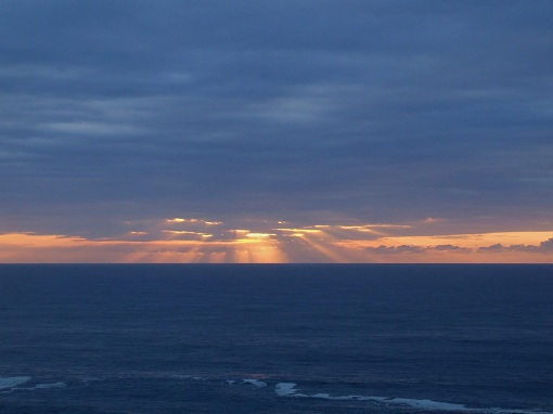 sunset over Atlantic Ocean