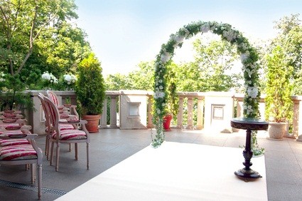Flowered wedding arch