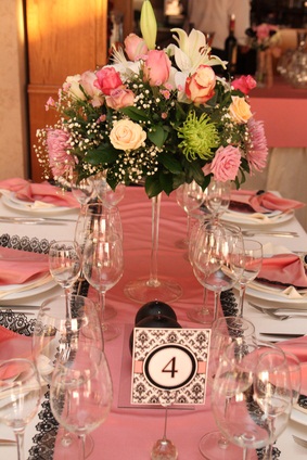 flowers on table