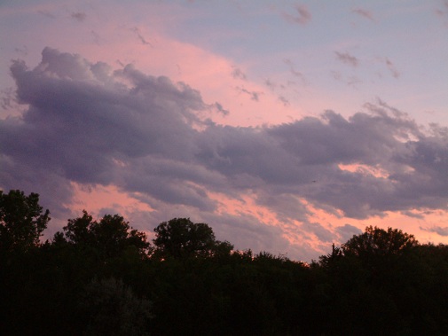 pink and gray sky sunrise