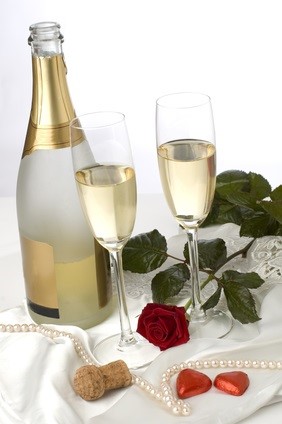 champagne and rose