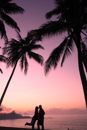 couple by ocean