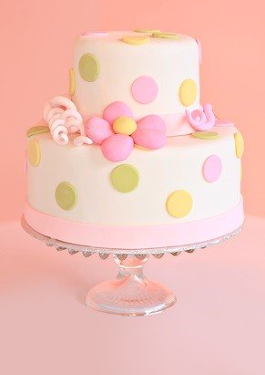 two-tier wedding cake